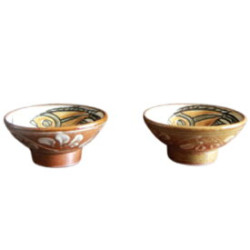 【ふるさと納税】【陶芸工房ふじ】3寸鉢（魚紋）重ね焼き2枚セット