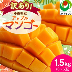 【ふるさと納税】【2027年6月から順次発送・訳あり】アップルマンゴー1.5kg(3～6玉)_ マンゴー フルーツ 果物 くだもの アップルマンゴー 人気 おすすめ 送料無料 訳あり 数量限定 期間限定 傷 規格外 完熟 沖縄県 冷蔵 【配送不可地域：離島】【1494040】