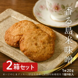 【ふるさと納税】めーじの島クッキー 伊是名島産島米100%使用 尚円みそ入り 2箱(1箱20g×9枚)【1693528】