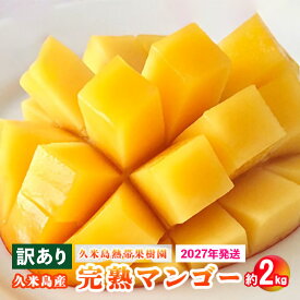 【ふるさと納税】訳あり品【2027年発送】久米島熱帯果樹園 完熟マンゴー約2kg（3～6玉）