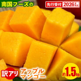 【ふるさと納税】【先行受付】【2026年発送】南国フーズのアップルマンゴー 訳アリ約1.5kg - 先行予約 沖縄県産 産地直送 南国フルーツ 旬の味覚 ご家庭用 ご自宅用 沖縄マンゴー 沖縄県 八重瀬町