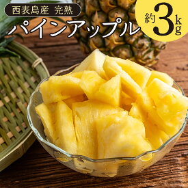 【ふるさと納税】完熟 パインアップル 約3kg（3〜4個） 水鴨農園 パイン パイナップル 果物 フルーツ　【竹富町】　お届け：2025年5月中旬〜7月下旬