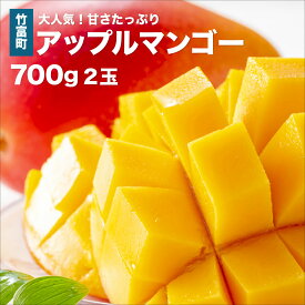 【ふるさと納税】2025年 先行予約 アップルマンゴー 約700g 2玉 西表島ひらい農園 マンゴー 果物 フルーツ　【竹富町】　お届け：2025年6月下旬〜7月下旬