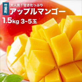 【ふるさと納税】2025年 先行予約 アップルマンゴー 約1.5kg 3〜5玉 西表島ひらい農園 マンゴー 果物 フルーツ　【竹富町】　お届け：2024年6月下旬〜7月下旬