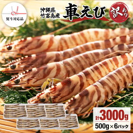 【ふるさと納税】訳あり 竹富島産 冷凍車えび 規格外品 500g〜3kg【内容量が選べる！】| 海老 車エビ エビ 車海老 500g 1kg 3kg 竹富島産 冷凍