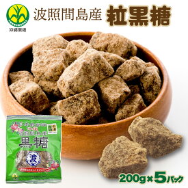 【ふるさと納税】沖縄県黒砂糖協同組合 波照間産 粒黒糖 200g×5パック【黒糖 波照間黒糖 波照間島 砂糖 調味料 純黒糖 粒黒糖】