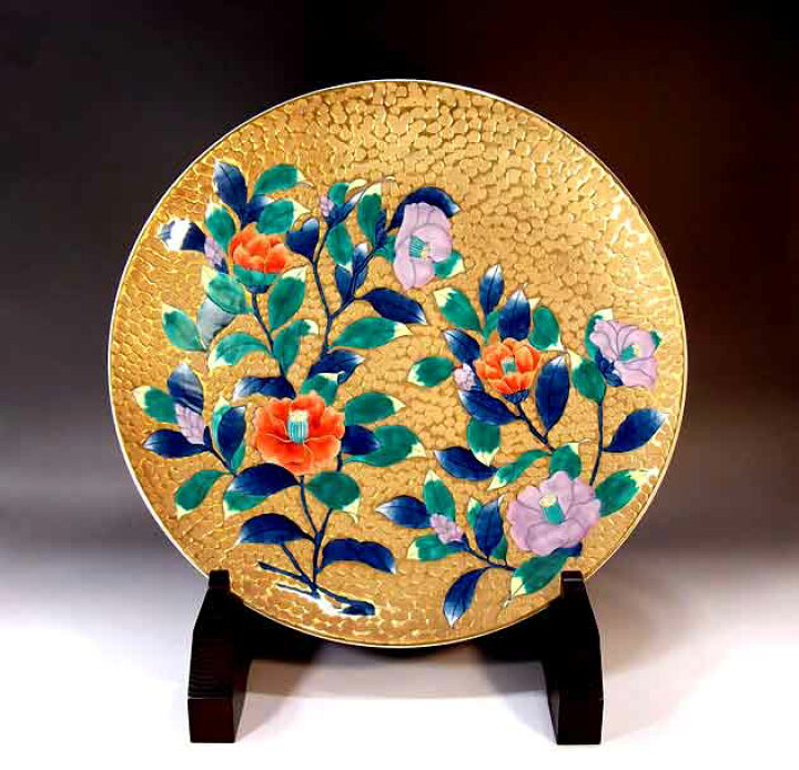 楽天市場】有田焼美術品染錦黄金椿絵飾り大皿陶芸作家 藤井錦彩 作 