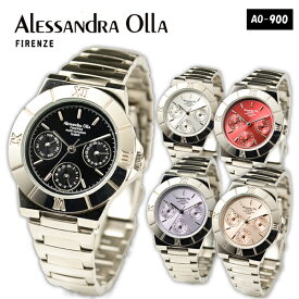 腕時計 レディース アレサンドラオーラ AlessandraOlla AO-900シリーズ プレゼント ブライダル フォーマル 10気圧防水 マルチファクション