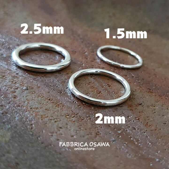 楽天市場】【径1.5ミリ/2ミリ/2.5ミリ】シルバー950 丸線リング 6号 