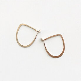 【MELISSA JOY MANNING/メリッサジョイマニング】14K yellow gold medium half round hoops