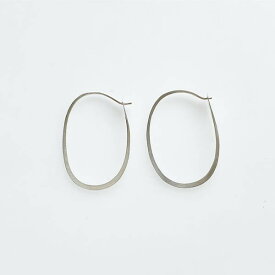 ★再入荷★【MELISSA JOY MANNING/メリッサジョイマニング】Large forged oval hoops silver