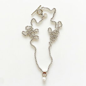 ★再入荷★【PHILIPPE AUDIBERT/フィリップオーディベール】 Liana long necklace glass pearl brass silver color,