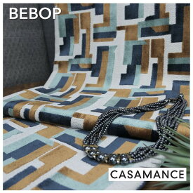 フランス　輸入生地商品名：BEBOP/celadon・marine A4856 03 24ブランド名：CASAMANCE(カサマンス/フランス)ハーフカット（巾66cm）＊カルトナージュ・ハンドメイド・生地・ベルベット・財布・巾着・はぎれ・カット売り