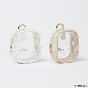 送料込:MIFFY CLEAR FACEミニスクエアポーチ MIFFY ミッフィー グッズ 大人 ポーチ キャラクター レディース 小物入れ 化粧ポーチ コスメポーチ かわいい キャラクターグッズ マルチポーチ 旅行