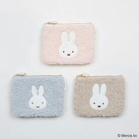 送料込：MIFFY BOA ミニフラットポーチ　MIFFY ミッフィー グッズ 大人 ポーチ キャラクター レディース 小物入れ 化粧ポーチ コスメポーチ かわいい キャラクターグッズ マルチポーチ 旅行