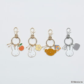 送料込：BRUNA FACE＆MOTIF合金チャーム　MIFFY ミッフィーBORIS ボリス ダーングッズ 大人 キャラクター レディース バッグチャーム かわいい キャラクターグッズ 旅行