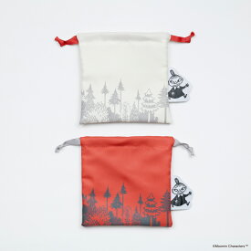 送料込：MOOMIN LITTLE MY 巾着 リトルミイ 大人 キャラクター レディース ポーチ かわいい トラベル おしゃれ 旅行用