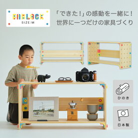 FABLOCK ファブロック Mサイズ DIYキット こどもと大人が一緒に楽しめる DIY家具 日本製 ひのき家具 檜 知育 棚 本棚 テーブル 組み立て 子供部屋 勉強机 靴箱 シェルフ おしゃれ インテリア 家具 保育園 幼稚園 小学校 小学生 DIY ボルト ナット アングル