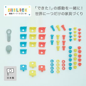 FABLOCK用樹脂パーツ Mサイズ ファブロック DIYキット こどもと大人が一緒に楽しめる DIY家具 日本製 ひのき家具 檜 知育 棚 本棚 テーブル 組み立て 子供部屋 勉強机 靴箱 シェルフ おしゃれ インテリア 家具 保育園 幼稚園 小学校 小学生 DIY ボルト ナット アングル
