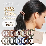 【贅沢密度の25匁★楽天1位】シルク ヘアゴム シュシュ【スリム10mm】 シルク100% 25匁 ヘア ゴム 1本/2…