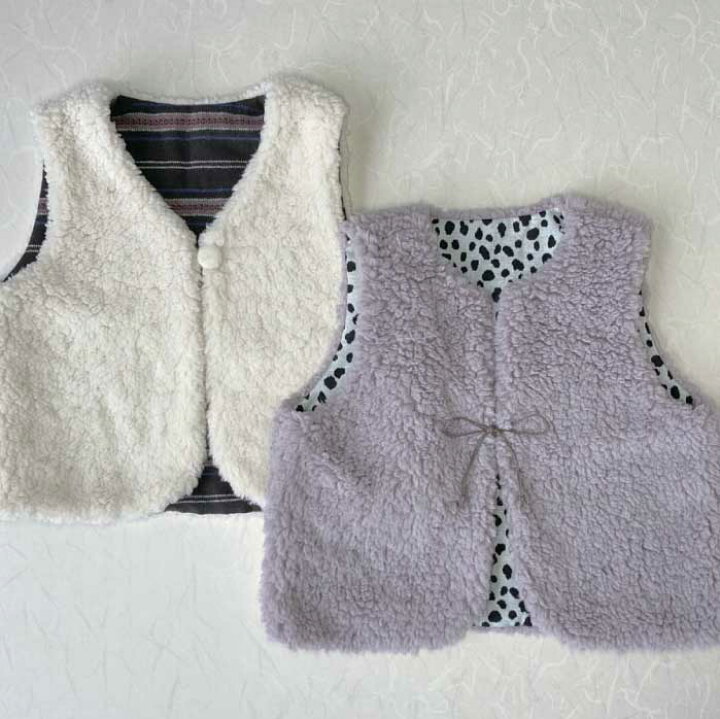 楽天市場 型紙 子供 ファー ボアのベスト 70 130サイズ 女児 女の子用 型紙と作り方 Tsukuro ツクロ Fabric Bird