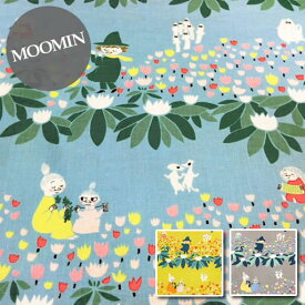 【綿ビエラ】★10cm単位続けてカット★ERI SHIMATSUKA × MOOMINお祝いの日ユフラパイヴァ【ピックサーリ 北欧】