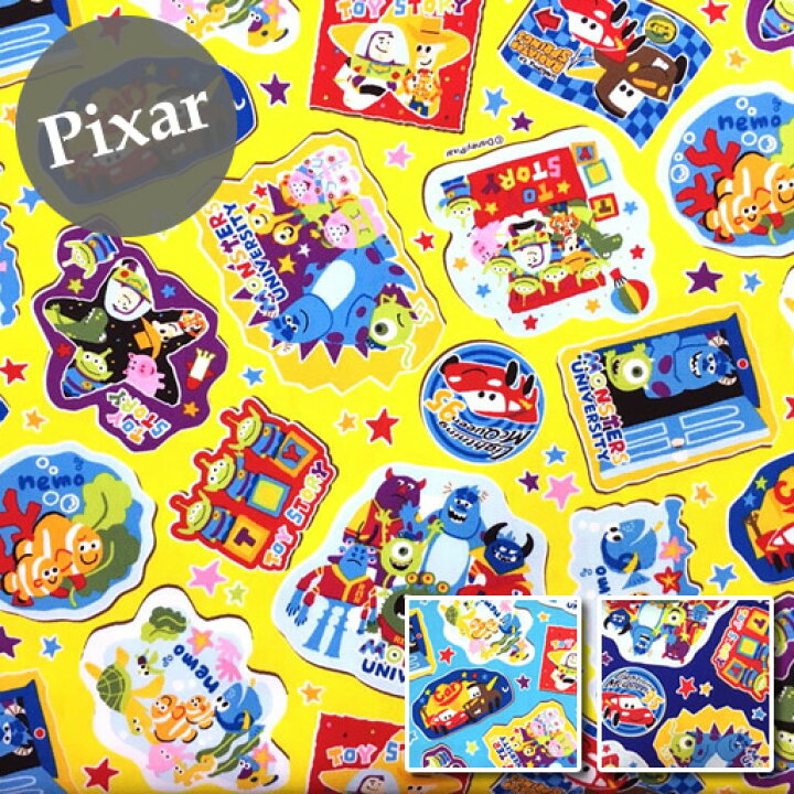 楽天市場 オックス 10cm単位続けてカット ディズニー ピクサー柄 ディズニー 生地 Pixar トイストーリー モンスターズインク ニモ カーズ キャラクター生地 布 入園 通園 入学 通学 16cha ハンドメイドのお店ファブリックス