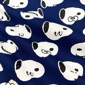 【オックス】★10cm単位続けてカット★スヌーピー ビッグフェイス柄 2023