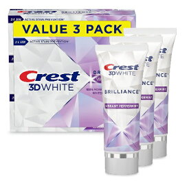 【Crest】 クレスト Crest 3Dホワイト ブリリアンスミント【99g ×3本セット】　Crest 3D White Brilliance Teeth Whitening Toothpaste 3.5 oz, Pack of 3【ホワイトニング】[歯磨き粉 ] 【送料無料！】