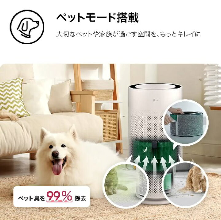 楽天市場】（LG）PuriCare™ AeroHit 空気清浄機 AS357GW50【送料無料 