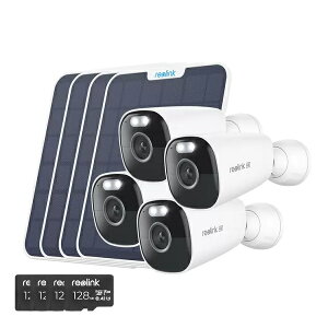 �yCOSTCO�z�R�X�g�R(Reolink)���I�����N Argus Series�A�E�g�h�A�J���� B360+Solar Panel 2+128GB SD Card-4�Z�b�g�y���������z