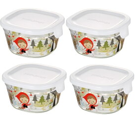 【Iwaki】イワキ ニューパック & レンジ シンジカトウシリーズ 200ml 4点セット 森の赤ずきん【送料無料！】