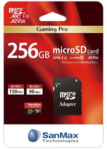 y݌Ɍz(SanMax)T}bNX MicroSDJ[h 256GB Gaming Proyz