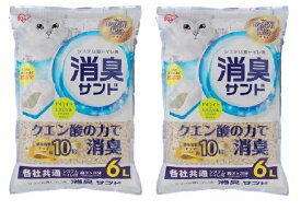（アイリスオーヤマ）システム猫トイレ用　におわない消臭サンド　6L×2袋【送料無料】