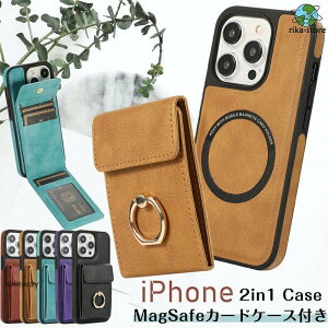[MagSafe�J�[�h�P�[�X�t��] iPhone15 15pro 15plus 15promax �X�}�z�P�[�X �����O�t�� iphone14 14pro 14plus 14promax �g�уJ�o�[ �X�^���h