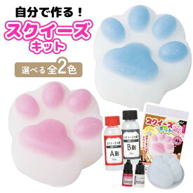 スクイーズ キット 肉球 手作りキット 肉球型 クラフト 手作り 人気 簡単 可愛い 混ぜるだけ 図工 工作 子ども 小学生 もちもち ふわふわ ぷっくり ぷくぷく 握る 絞る 癒し シリコン製 アーテック 【☆60】【FDC】/スクイーズキット