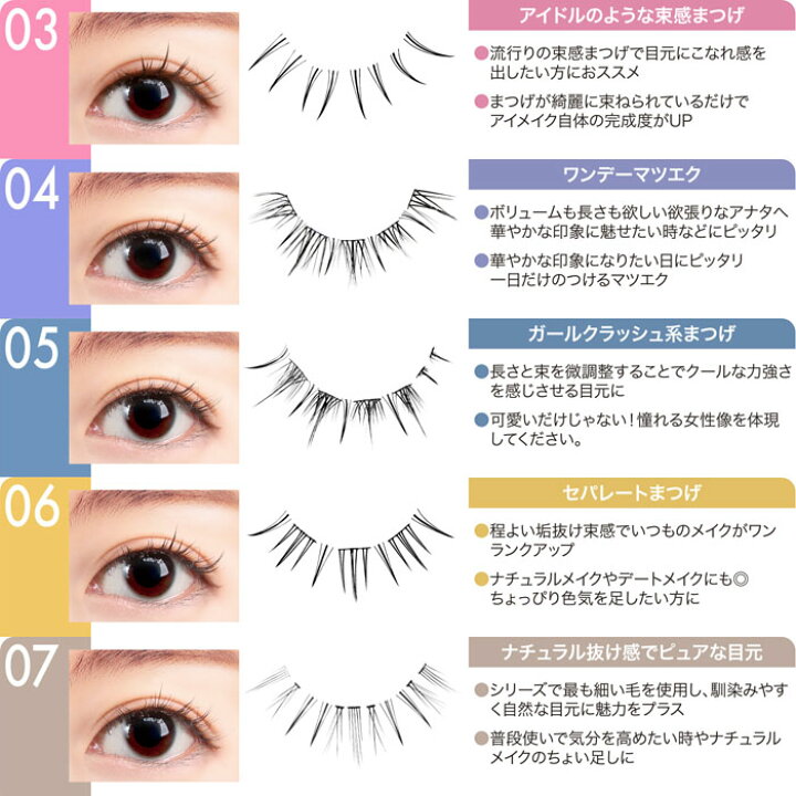 楽天市場】【着後レビューでプレゼント】つけまつげ 部分用 