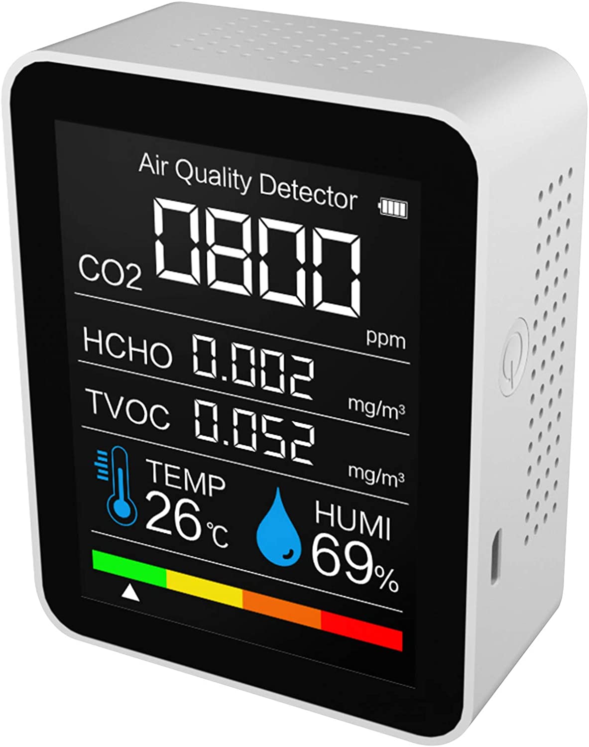 楽天市場】二酸化炭素測定器 温度/湿度 空気品質モニター デジタルCO2