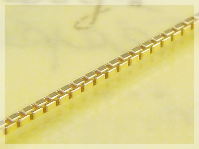 18金ブレスレットチェーンをお求めやすい価格でご提供 ベネチアチェーンブレスレット(長さ18cm：幅0.9mm)/イエローゴールドK18
