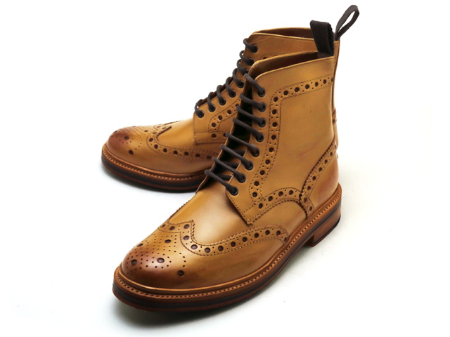 グレンソン 靴 ブーツ カントリーブーツ GRENSON FRED フレッド ウィングチップ 110011 TANメンズ ビジネス ブーツ |  ブーツとスニーカー Face to Face