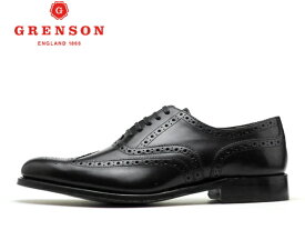 グレンソン 靴 GRENSON Dylan ディラン ウィングチップ 110013 BLACKメンズ ビジネス