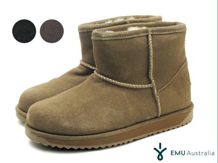 楽天市場】エミュームートンブーツ レディース パターソン ミニ emu  