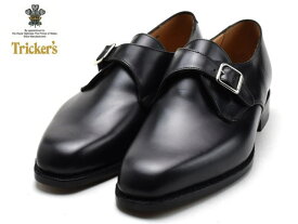 トリッカーズ メイフェアー モンク メンズ ブローグ シューズ レザーソール Tricker's 6141 メイフェア Mayfair Monk Shoe ブラック Black Box