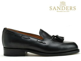 サンダース 靴 ローファー スリッポン タッセル SANDERS 7174B ブラック メンズ ビジネス