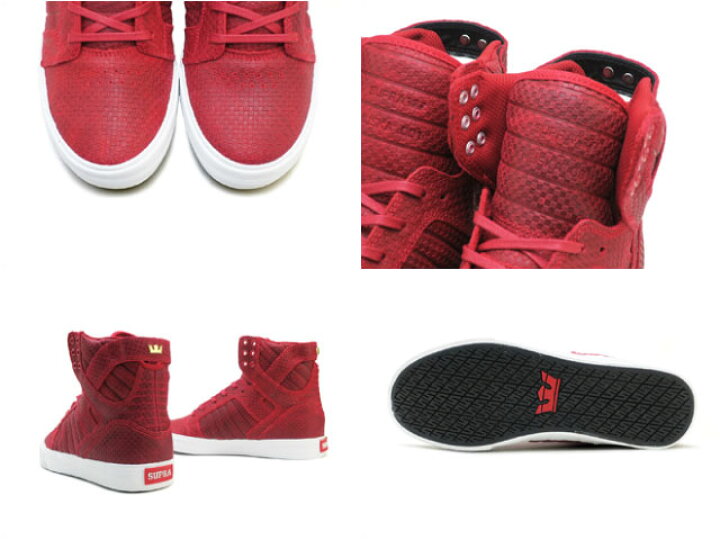楽天市場】スープラ SUPRA スカイトップ レッド ホワイト SKYTOP 08003 
