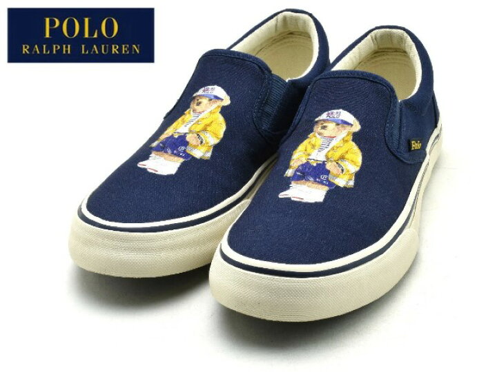楽天市場 ポロ ラルフローレン Polo Ralph Lauren Thompson Navy ネイビー ベア グラフィック スニーカー メンズ Sneaker スリッポン Slip On ブーツとスニーカー Face To Face