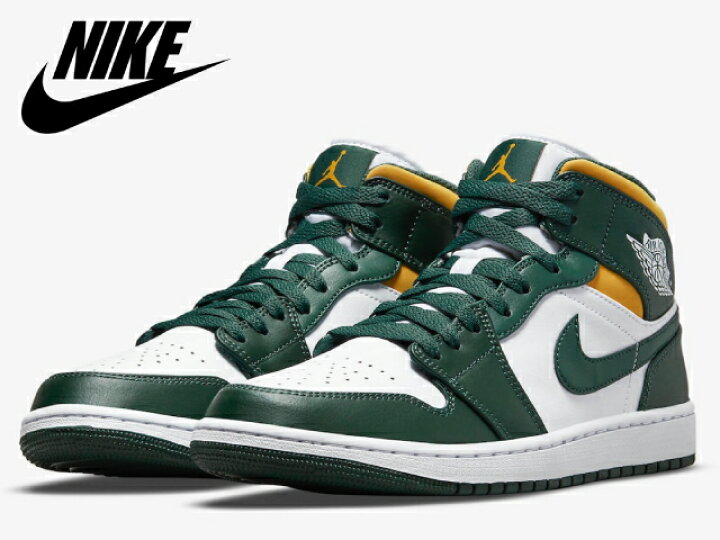楽天市場 ナイキ エアジョーダン 1 ミッド Nike Air Jordan 1 Mid 371 スニーカー メンズ 靴 シアトル スーパーソニックス Seattle Supersonics ブーツとスニーカー Face To Face
