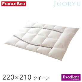 羽毛布団 クイーン フランスベッド 掛け布団【 JOORYU LT羽毛ふとん 220×210cm クイーン 】羽毛布団 ハンガリー産ホワイトグースダウン 日本製 Francebed 羽毛布団