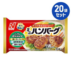 冷凍食品【ミニハンバーグ】6個入り 120g【20袋セット】ニチレイ まとめ買い 業務用 お弁当 惣菜 おかず 夏休み 冬休み