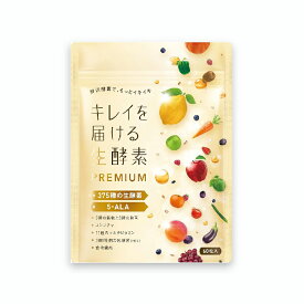 サプリ サプリメント 食物繊維 生酵素 乳酸菌 マルチビタミン 美容 健康 菌活 腸内環境 お腹 食生活 国内GMP認定工場 エイジングケア キレイを届ける生酵素PREMIUM 375種類の生酵素 コンブチャ 30代 40代 50代 女性 女性用 酢酸 消化酵素 ポリフェノール